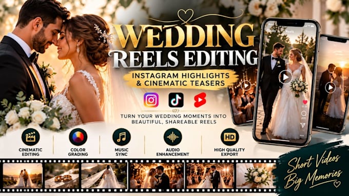 do cinematic wedding videos and wedding highlights