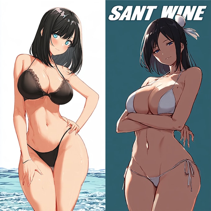 draw lewd, ecchi,anime style character