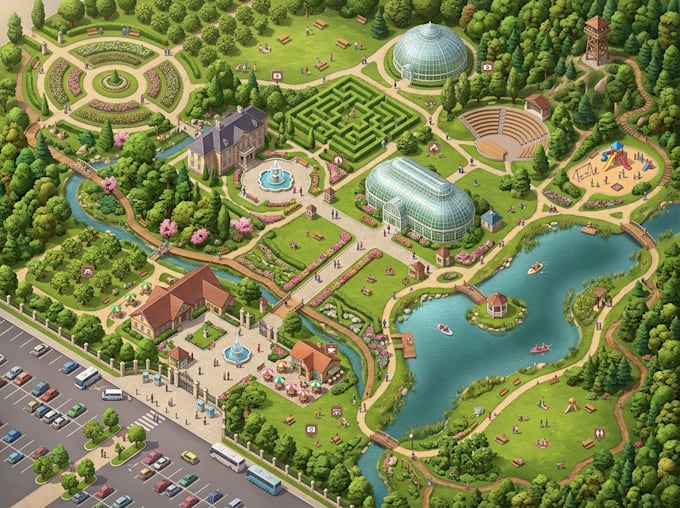 design wayfinding maps, visitor maps, campus maps, and navigation maps