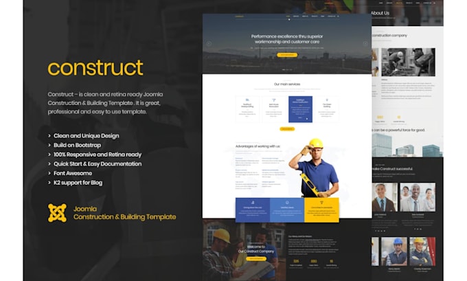 build contractor website roofing, construction, plumbing, hvac website