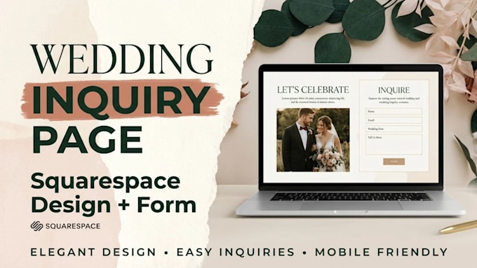 create squarespace wedding inquiry page and form