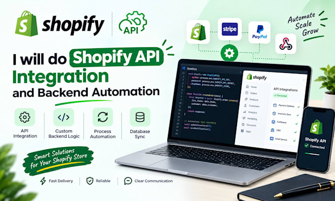 do shopify API integration and backend automation