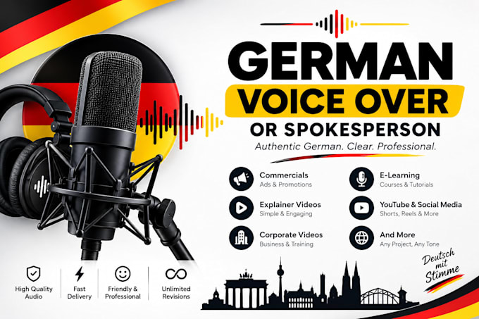be your professional male german voice over