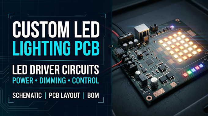 design custom led lighting pcb and led driver circuits, schematic design