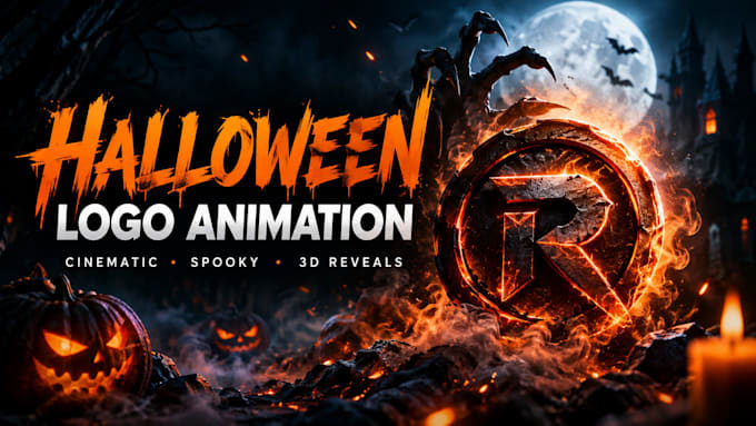 create a cinematic halloween logo animation and spooky intro