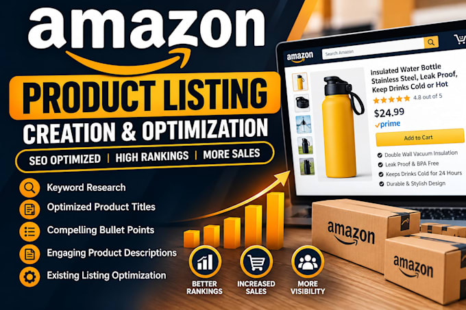 create SEO optimized amazon product listings