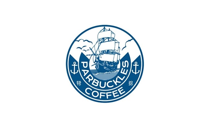 design monogram coffee and tea cafe shop logo