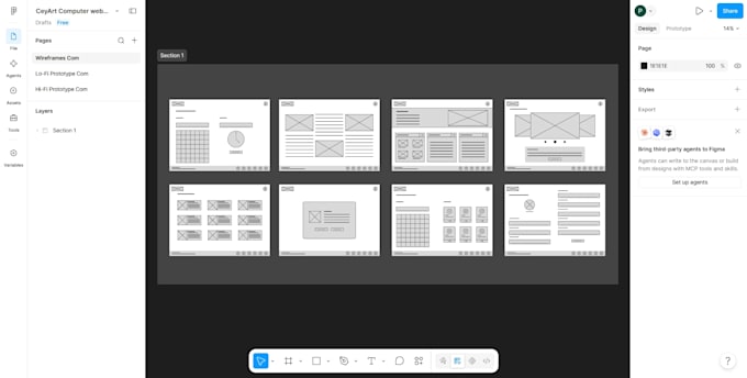create clean website wire frames for your business