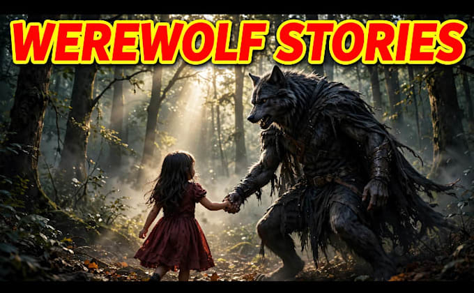 designs werewolf  horror thumnails in 1 hour