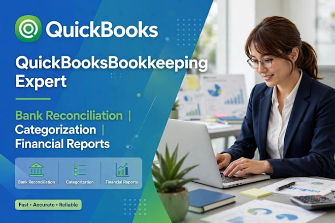 setup quickbooks online, bookkeeping and bank reconciliation