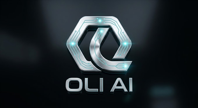 design modern 3d tech ai and metallic logo