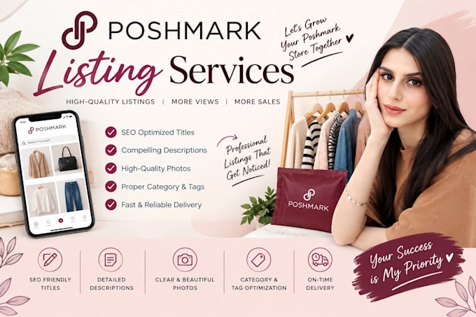 make draft listings for your poshmark ,cross listings