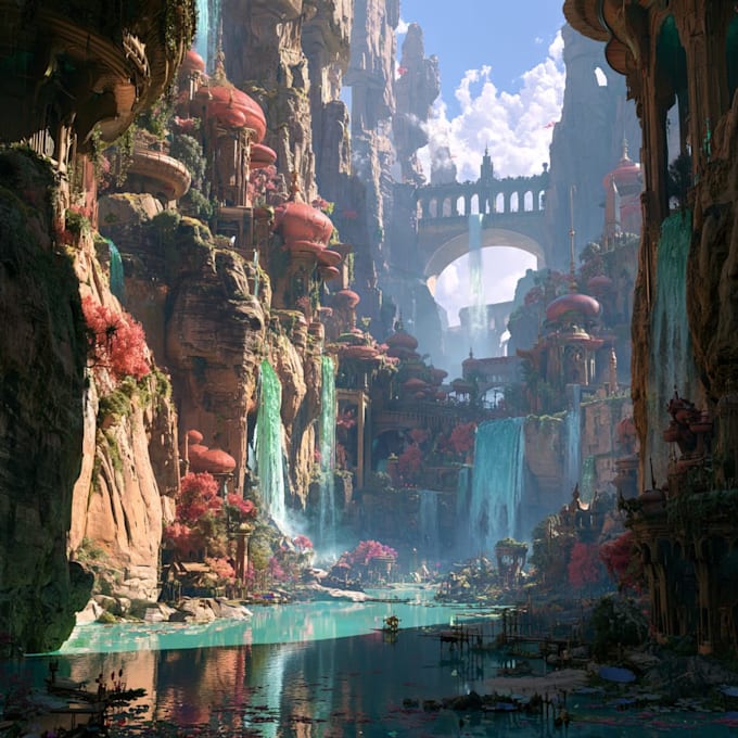 create fantasy environment concept art