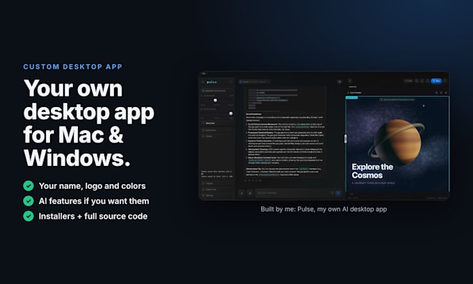 build a custom desktop app for mac and windows