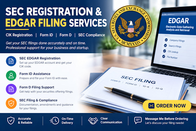 do sec edgar registration, cik code, form id and form d filing