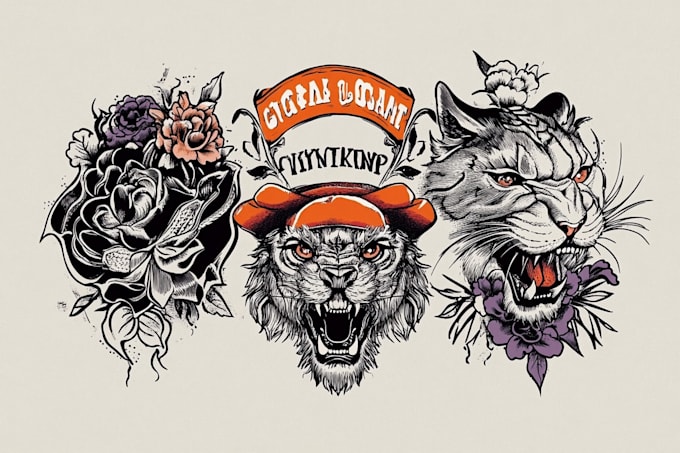 detailed tattoo illustrations with original linework