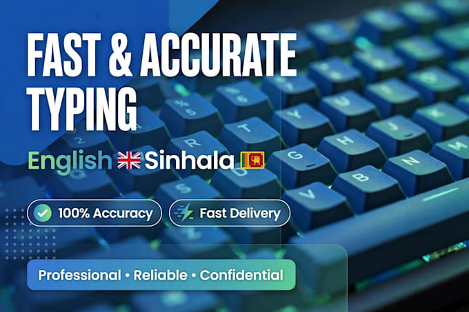 do fast and accurate english sinhala typing data entry