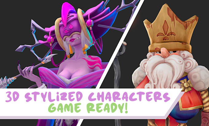 create stylized 3d character models for videogames