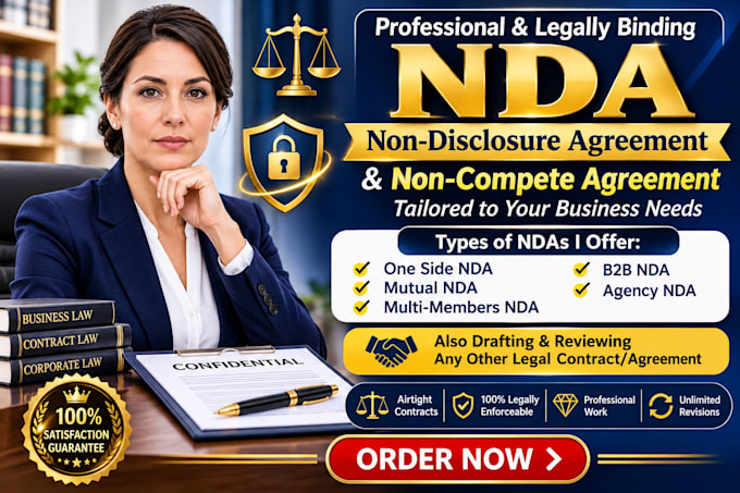 draft nda, non compete, non disclosure agreement