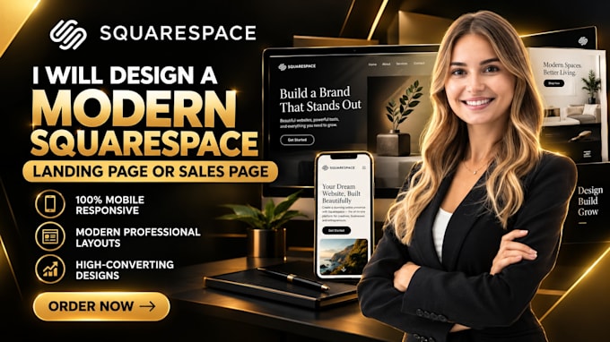 design squarespace landing page sales page custom css squarespace expert