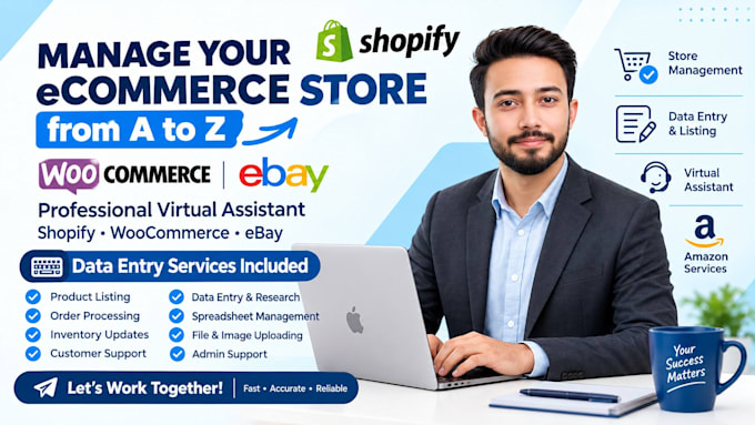 do data entry and e commerce product listing as a virtual assistant