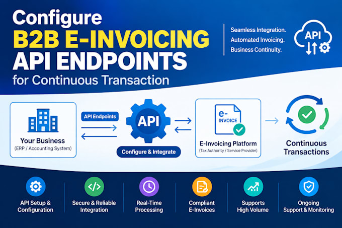 configure b2b e invoicing api endpoints for continuous transaction