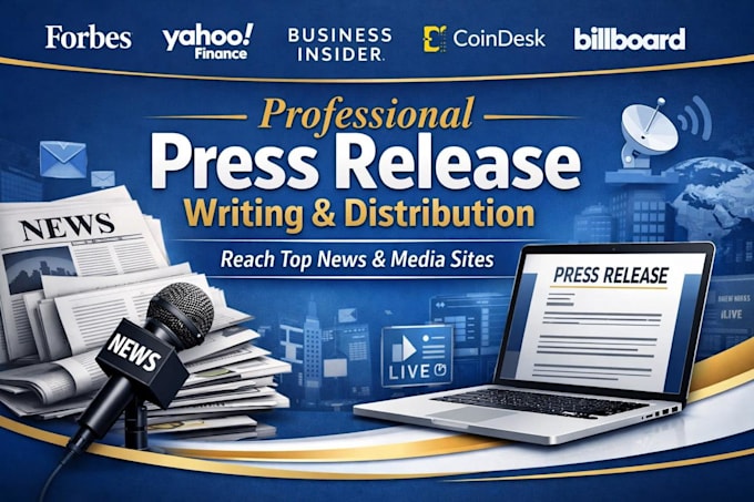 write and distribute press release to premium media sites