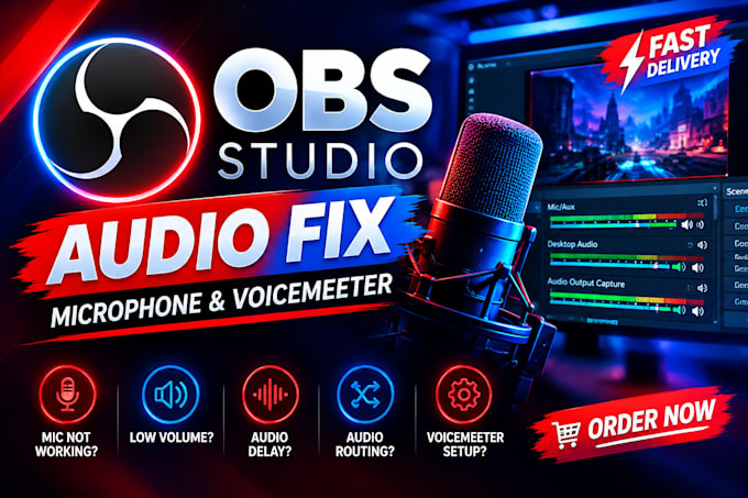 fix obs studio audio, microphone and voicemeeter issues