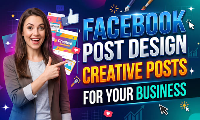 design professional facebook posts and promotional graphics