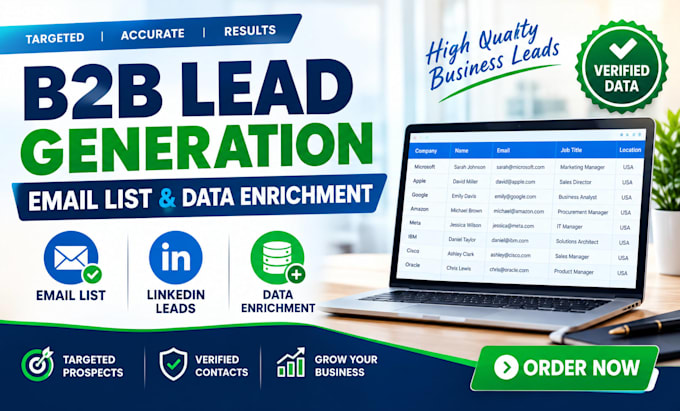 do b2b lead generation, email list, and data enrichment