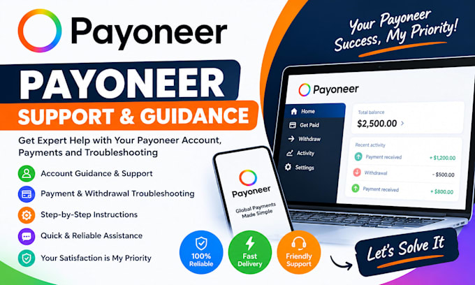 provide payoneer payment support and troubleshooting