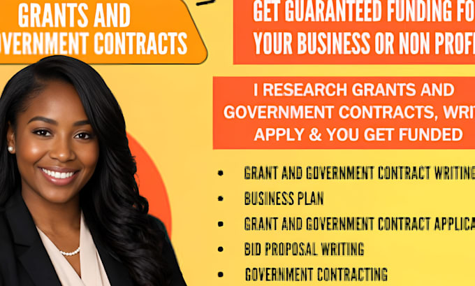 write government contract, bid proposal, grant writing, do grant applications
