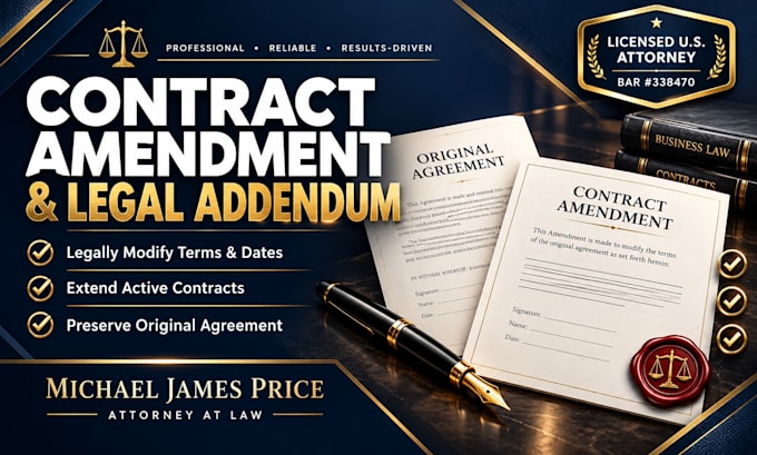 draft a formal amendment or addendum to your business contract