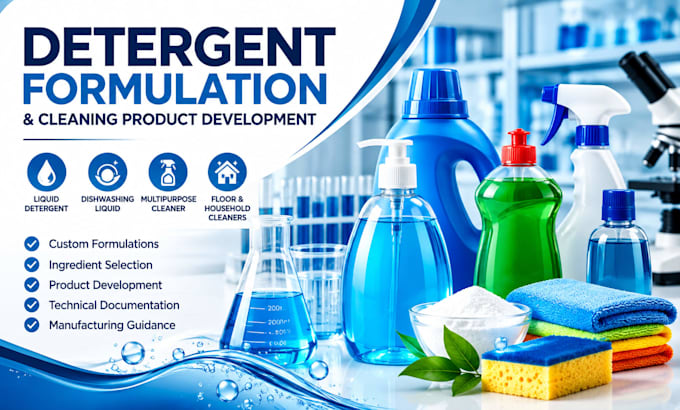 develop detergent formulation and cleaning product recipes