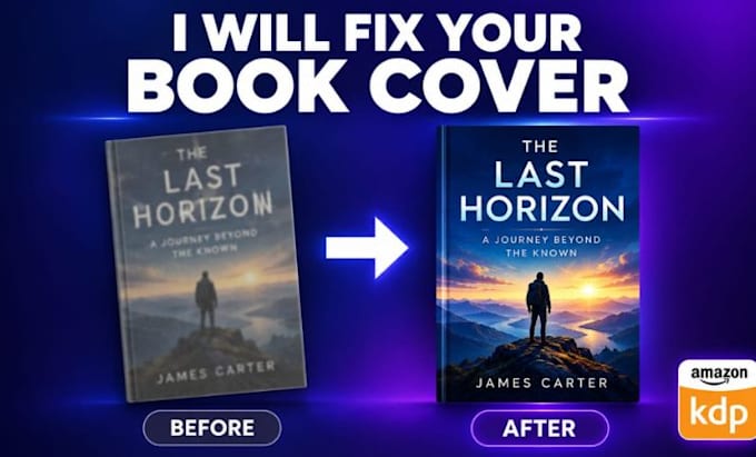 fix, resize, edit blurry, low quality, rejected KDP book covers for amazon KDP