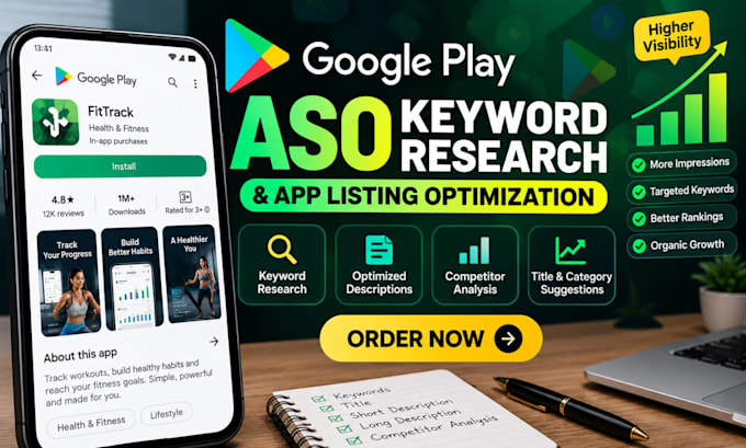do google play aso keyword research and optimize app descriptions