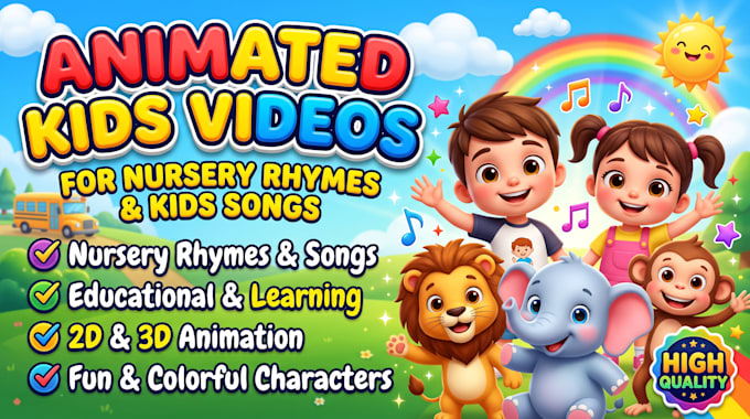 create engaging kids animation videos