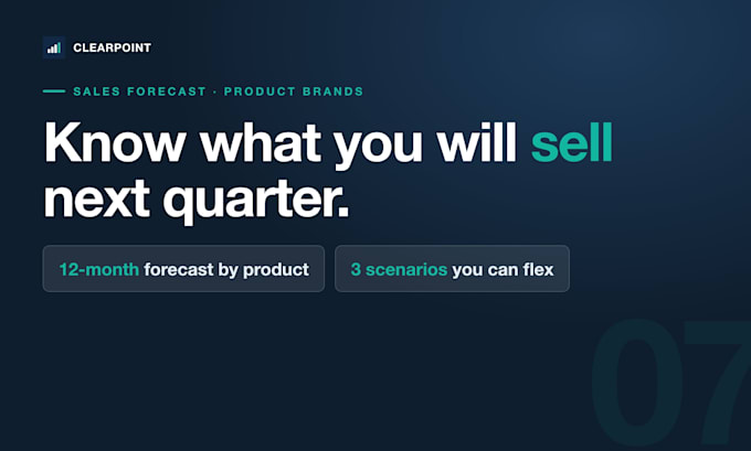 build a sales forecast for your product business