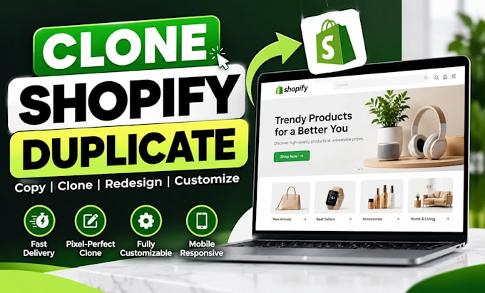clone shopify,duplicate shopify ,design,redesign shopify website