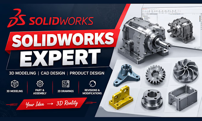 do 3d modeling and 3d product design in solidworks