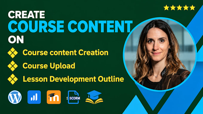 create course content on learnworld, talentlms, moodle, graphy and wordpress lms