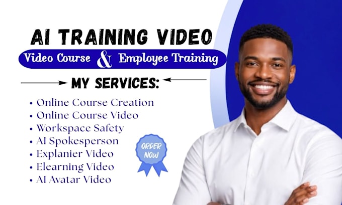 create ai training video elearning video employee training course course creator