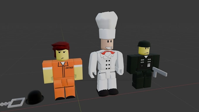 create roblox low poly model with animation props accessories objects roblox ugc