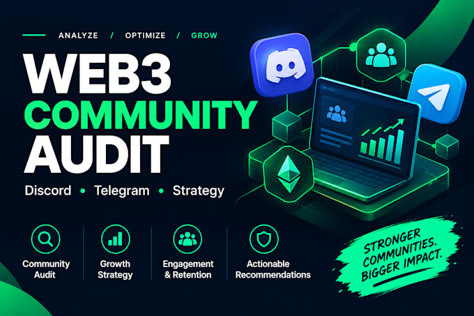 audit your web3 discord or telegram community and create a growth strategy