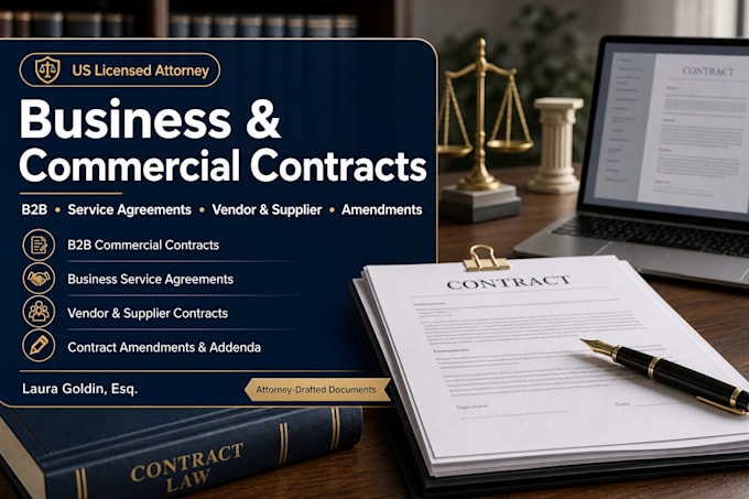 draft customized business service agreements and client contracts