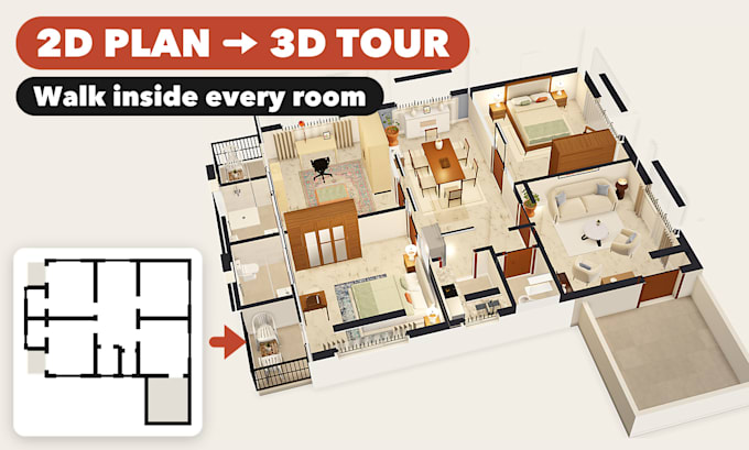 create a 3d floor plan and interactive 3d virtual tour from your 2d plan