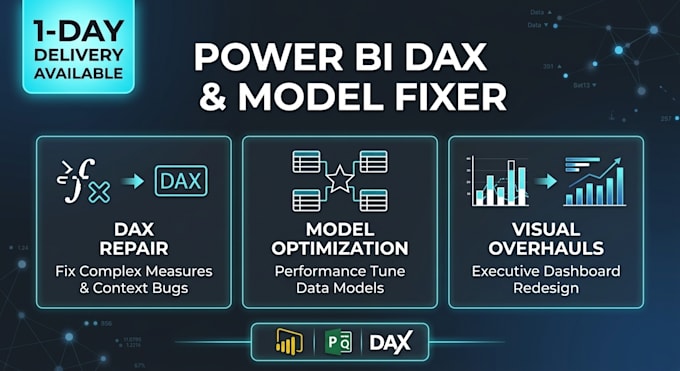 provide fast solutions for broken power bi dax formulas and data models