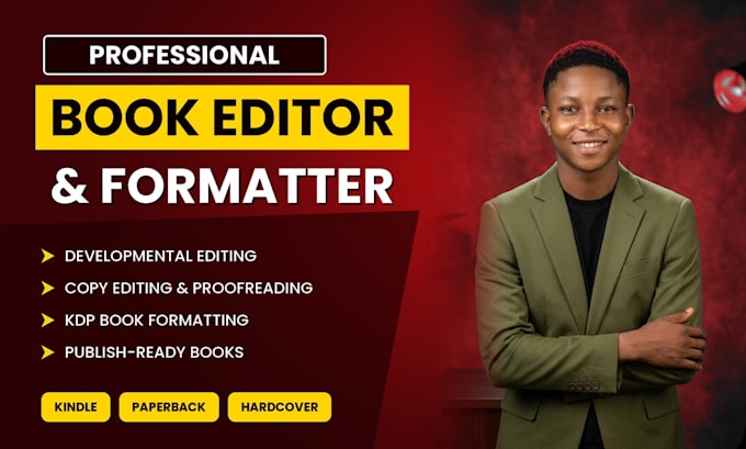 do book editing, book formatting, and KDP book formatting