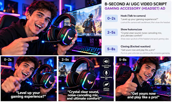 create ai ugc gaming accessory ads google flow controller product videos ads