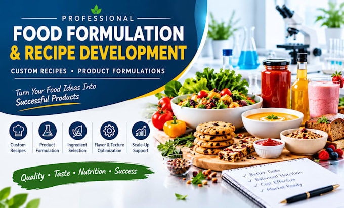 develop custom food recipes and food product formulations